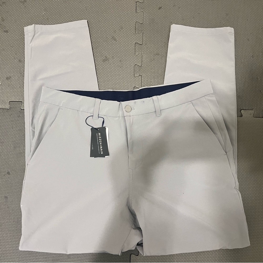 GUC Mens Mizzen + Main Helmsman Slim Fit Chino Pant Light Gray 35W